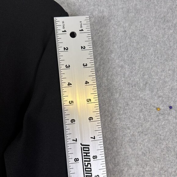 Zara Mini Dress Women's Large Black Flared Ruffle Stretch Keyhole Back Modern - Picture 4 of 10